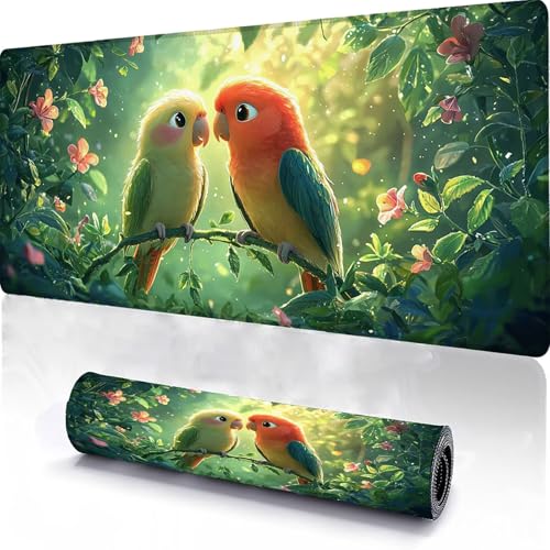XL 1000x400x3mm Mauspad, Anlage Gaming Mauspad mit Genähten Kanten, Verlängertes Großes Mouspad Schreibtischauflage, wasserdichte Beschichtung, rutschfeste Gummibasis, Große Spieltischmatte Vogel D-2 XL 1000x400x3mm Mauspad, Anlage Gaming Mauspad mit Genähten Kanten, Verlängertes Großes Mouspad Schreibtischauflage, wasserdichte Beschichtung, rutschfeste Gummibasis, Große Spieltischmatte Vogel D-2 von Duuanxin