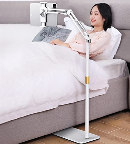Duukoa Tablet Stand for Bed Tablet Holder Adjustable Phone Stand Holder Floor Stand for 4-13'' iPad, iPhone, Samsung Galaxy Tablet White von Duukoa
