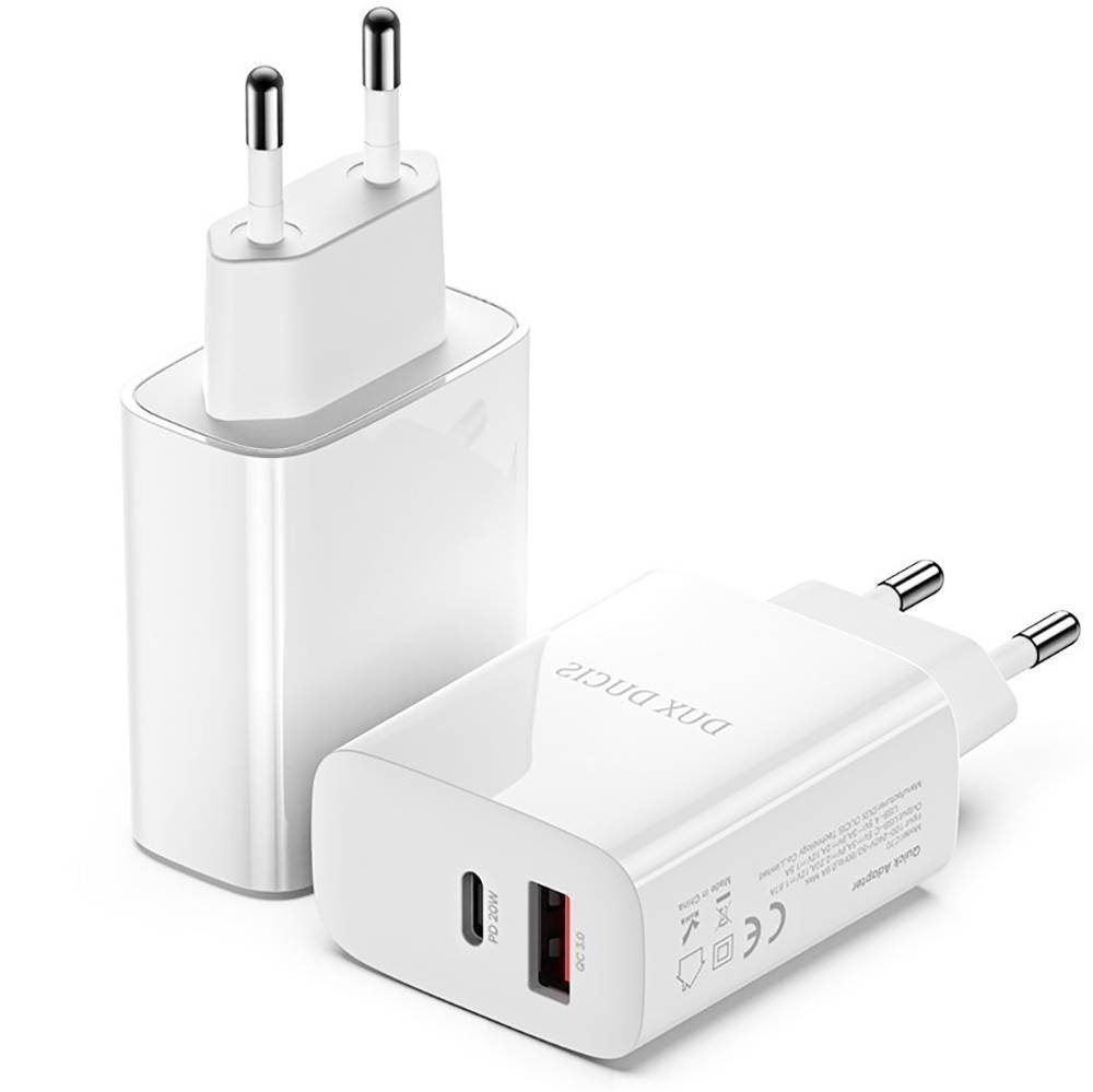 Dux Ducis 3A 20W Schnell-Ladegerät Netzteil Handy PD+QC3.0 USB + USB Typ-C Smartphone-Ladegerät von Dux Ducis