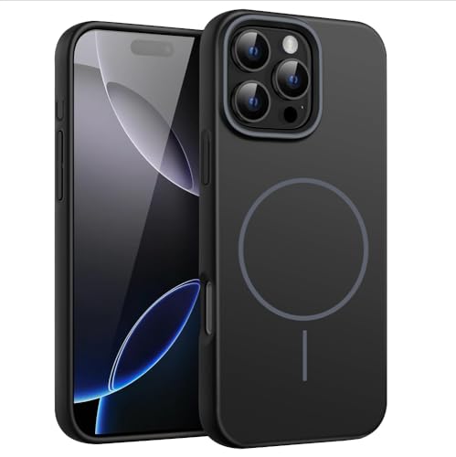 Duxsmei Schutzhülle für iPhone 16 Pro Max, kompatibel mit MagSafe, leicht, kratzfest, matt, hart, Polycarbonat, 17,5 cm (6,9 Zoll), OriginFit (schwarz) von Duxsmei