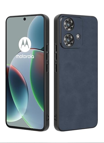 Duxsmei für Motorola Moto Edge 40 Neo Hülle, Hülle aus TPU und Wildleder PU Leder, Anti-Vibration Anti-Rutsch Ultraleicht Luxus Hülle für Motorola edge40 neo 6,55 Zoll (Blau) von Duxsmei