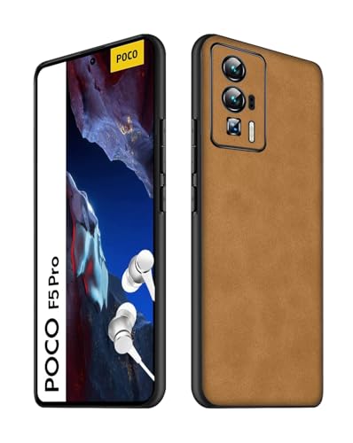 Duxsmei für Xiaomi Poco F5 Pro 5G (6.67" Inches) Hülle, Hülle aus TPU und Wildleder PU Leder, Anti-Vibration Anti-Rutsch Ultraleicht Luxus Hülle für Xiaomi Poco F5 Pro 5G, für Männer Frauen (Brown) von Duxsmei