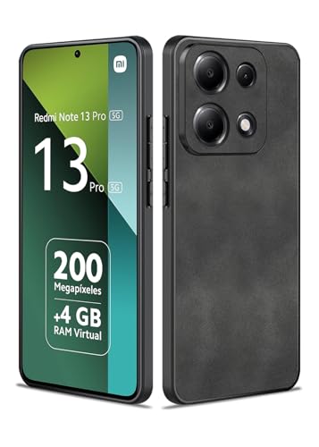 Duxsmei für Xiaomi Redmi Note 13 Pro 5G / Poco X6 5G, Hülle aus TPU und Wildleder PU Leder, Anti-Vibration Anti-Rutsch Ultraleicht Luxus Hülle für Xiaomi Redmi Note 13 Pro 5G/Poco X6 5G (Schwarz) von Duxsmei