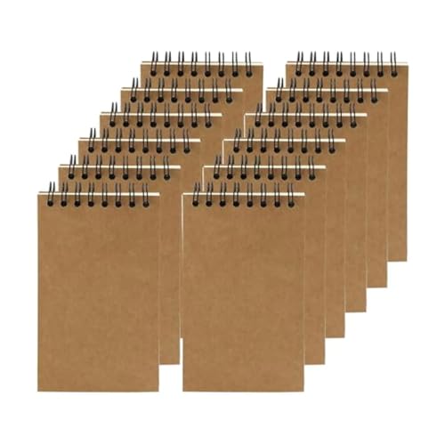Duyeuau 12 kleine Notizbücher mit Doppelspulen, 38,1 x 7,6 cm, liniert, Tagebuch, Notizblöcke, 120 Seiten, für Büro, Schule Duyeuau 12 kleine Notizbücher mit Doppelspulen, 38,1 x 7,6 cm, liniert, Tagebuch, Notizblöcke, 120 Seiten, für Büro, Schule von Duyeuau