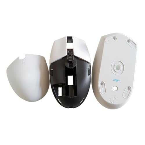 Duyeuau 3-teiliges Gaming-Gehäuseset, Oberschale, Batterieabdeckungen, Außengehäuse für G304, rutschfest, verschleißfest, Weiß Duyeuau 3-teiliges Gaming-Gehäuseset, Oberschale, Batterieabdeckungen, Außengehäuse für G304, rutschfest, verschleißfest, Weiß von Duyeuau