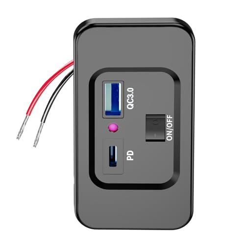 Duyeuau Fahrzeuge Ladestation USB 18W USB C PD20W Port Schnellladebuchse für 12-24V Auto Boot LKW von Duyeuau
