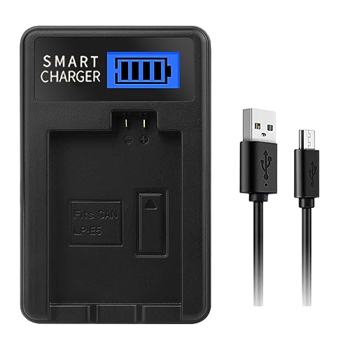Duyeuau LP-E5 LPE5 LP USB-Akku mit LCD-Bildschirm, Ersatz für XS T1i XSi 1000D Duyeuau LP-E5 LPE5 LP USB-Akku mit LCD-Bildschirm, Ersatz für XS T1i XSi 1000D von Duyeuau