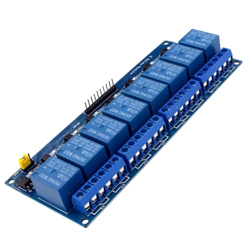 Duyeuau Multi-Plattform-unterstützte 8-K-Relaismodul-Relais-Erweiterungsplatine 8-fach für intelligente Heimentwickler 5 V/12 V/24 V von Duyeuau