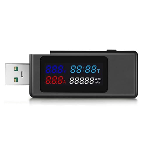 Duyeuau Multifunktions-USB-Leistungsmesser, USB-Multimeter, Spannungen, Stromtester für schnelles Aufladen bis zu 195 W Effizienz und von Duyeuau