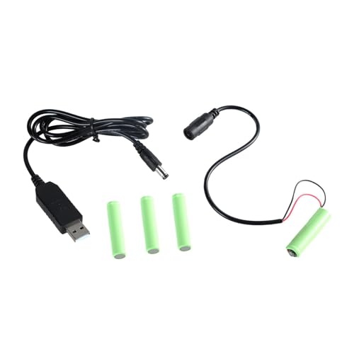 Duyeuau USB-Eingang, 5 V Ausgang, 6 V Batterie-Eliminierungskabel, Netzkabel zum Ersetzen von 4 3-A-Batterien in Spielzeug- und LED-Geräten Duyeuau USB-Eingang, 5 V Ausgang, 6 V Batterie-Eliminierungskabel, Netzkabel zum Ersetzen von 4 3-A-Batterien in Spielzeug- und LED-Geräten von Duyeuau