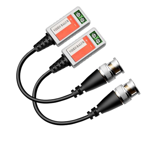 Duyeuau Video-Balun-Stecker, CCTV, BNC, passives Video-Balun-Transceiver-Kabel für Überwachungskamerasysteme, Signalverlängerung Duyeuau Video-Balun-Stecker, CCTV, BNC, passives Video-Balun-Transceiver-Kabel für Überwachungskamerasysteme, Signalverlängerung von Duyeuau