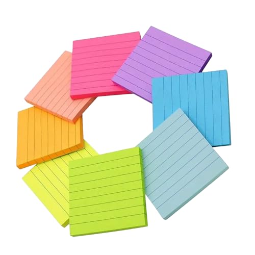 Farbiges Notizpapier, 7,6 x 7,6 cm, selbstklebend, liniert, kleine Notizblöcke, Erinnerung am Kühlschrank, Notizbuch, Kalender, 360 Stück Farbiges Notizpapier, 7,6 x 7,6 cm, selbstklebend, liniert, kleine Notizblöcke, Erinnerung am Kühlschrank, Notizbuch, Kalender, 360 Stück von Duyeuau