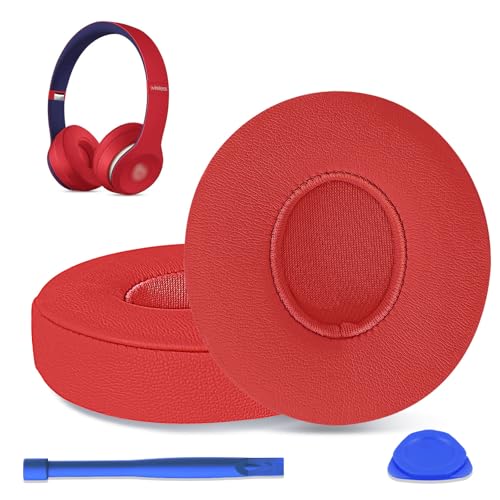 Ersatz-Ohrpolster für Beats Solo 2 & Solo 3 kabelgebundene und kabellose Kopfhörer, Ohrpolster, Reparaturteile, Rot Ersatz-Ohrpolster für Beats Solo 2 & Solo 3 kabelgebundene und kabellose Kopfhörer, Ohrpolster, Reparaturteile, Rot von Duyfioa