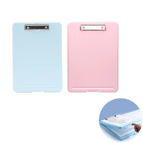 2 Stück Klemmbrett a4, Clipboard, Schreibbrett, Klemmmappe, Schreibmappe, PVC Kunststoff Klemmbrettmappe A4 Mit Deckel 2 Stück Klemmbrett a4, Clipboard, Schreibbrett, Klemmmappe, Schreibmappe, PVC Kunststoff Klemmbrettmappe A4 Mit Deckel von Dvagoent