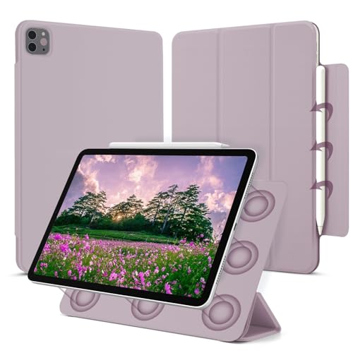 Dwopar Schutzhülle für iPad Pro 27,9 cm (11 Zoll) M4 (5. Generation, 2024, Modellnummer: A2836/A2837/A3006), automatischer Schlaf-/Wachmodus, Magnetverschluss, schlank, dreifach faltbar, PU-Leder, von Dwopar