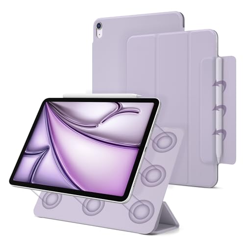 Dwopar Magnetische Hülle für iPad Air 11 Zoll M3/M2 2025/2024, Smart Folio für iPad Air 5th/4th Gen. 10.9 Zoll 2022/2020 Modell, Trifold Stand Case, Auto Sleep/Wake, Unterstützung Apple Pencil Pro von Dwopar