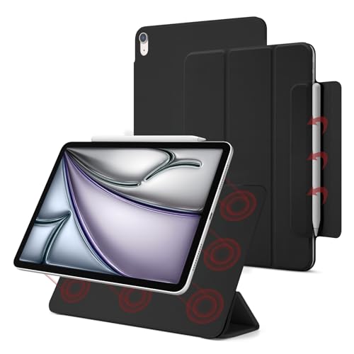 Magnetische Schutzhülle für iPad Air 5/4, Slim Smart Folio für iPad Air 5. / 4. Generation 10,9 Zoll 2022/2020 Modell, dreifach faltbare Standhülle, Auto Sleep/Wake, unterstützt Apple Pencil Aufladen von Dwopar