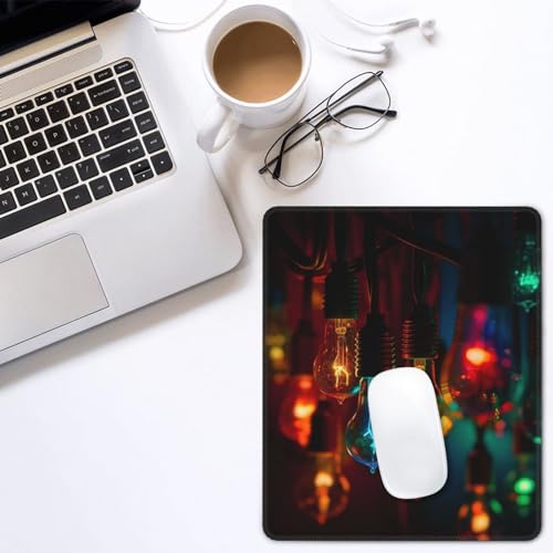 Gaming-Mauspad mit farbigen Glühbirnen, wasserdicht, rutschfeste Gummiunterseite, Mauspad mit präzisionsgenähten Kanten, rechteckiges Mauspad für Computer, Laptop, Büro, Dekor Gaming-Mauspad mit farbigen Glühbirnen, wasserdicht, rutschfeste Gummiunterseite, Mauspad mit präzisionsgenähten Kanten, rechteckiges Mauspad für Computer, Laptop, Büro, Dekor von Dwrepo