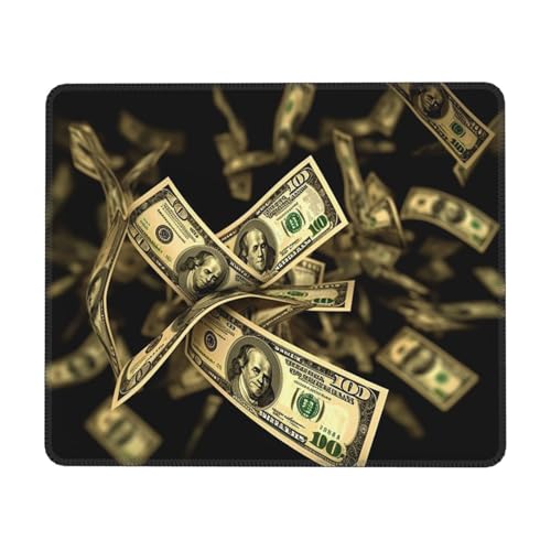 Mauspad mit Dollarzeichen, Geldschein, wasserdicht, Gaming-Mauspad für Büro, Computer, Mauspad für Schreibtischunterlage mit rutschfester Gummiunterseite, waschbares Stoff-Mauspad, 20,1 x 24,1 cm Mauspad mit Dollarzeichen, Geldschein, wasserdicht, Gaming-Mauspad für Büro, Computer, Mauspad für Schreibtischunterlage mit rutschfester Gummiunterseite, waschbares Stoff-Mauspad, 20,1 x 24,1 cm von Dwrepo