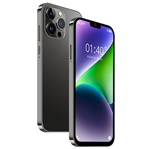 i15Pro Max 4G Dual SIM Smartphone, 2GB RAM Handys, 16GB ROM/SD 128GB, 4300mAh Akku, 6,6 Zoll Display, Android 10, Dual 8MP Kamera, Face ID, GPS, FM, Bluetooth (i15Pro Max-Schwarz) von DxDcS