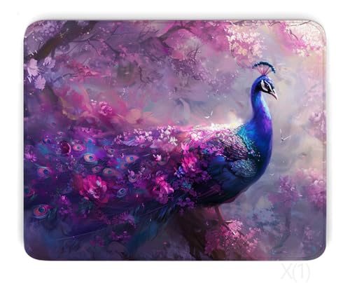 Gaming Mauspad Pfau, Mauspad Groß 280x200x3mm XXL Mousepad Vernähte Kanten WassXerdicht Anti-Rutsch, Blume Schreibtischunterlage Verbessert Präzision und Geschwindigkeit, Geschenk for Women Gaming Mauspad Pfau, Mauspad Groß 280x200x3mm XXL Mousepad Vernähte Kanten WassXerdicht Anti-Rutsch, Blume Schreibtischunterlage Verbessert Präzision und Geschwindigkeit, Geschenk for Women von Dxoaoocc