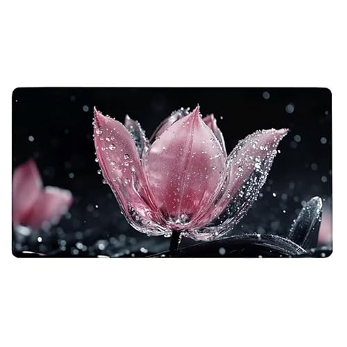 Schreibtischunterlage Blume Mauspad Rosa Mousepad XXL 500x250X0.3MM, Mouse Pad Wasserdicht Anti-Rutsch mit Vernähte Kanten, Erweiterter Schreibtisch Unterlage für Tastatur und Maus, Office Deko -7552 Schreibtischunterlage Blume Mauspad Rosa Mousepad XXL 500x250X0.3MM, Mouse Pad Wasserdicht Anti-Rutsch mit Vernähte Kanten, Erweiterter Schreibtisch Unterlage für Tastatur und Maus, Office Deko -7552 von Dxoaoocc