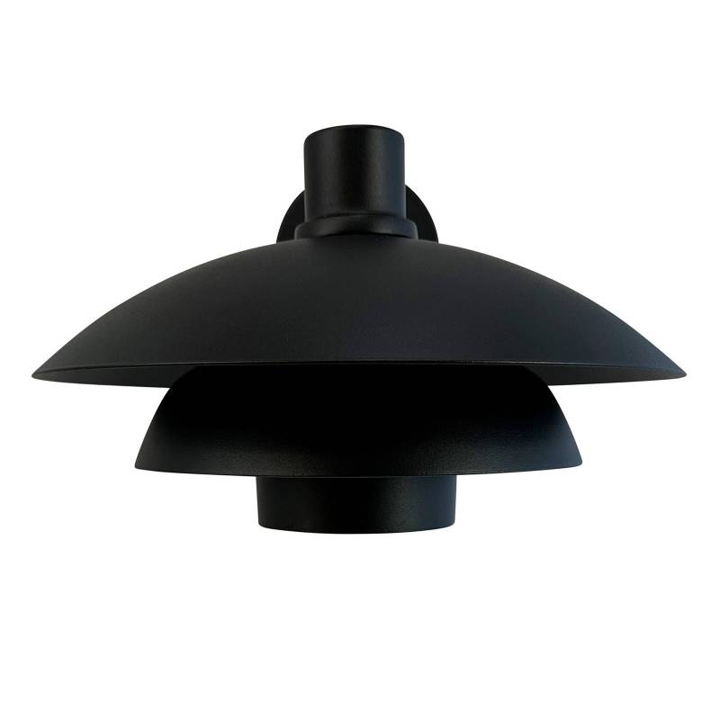 Dyberg Larsen Außenwandlampe Morph, Ø 30 cm, schwarz, Metall von Dyberg Larsen