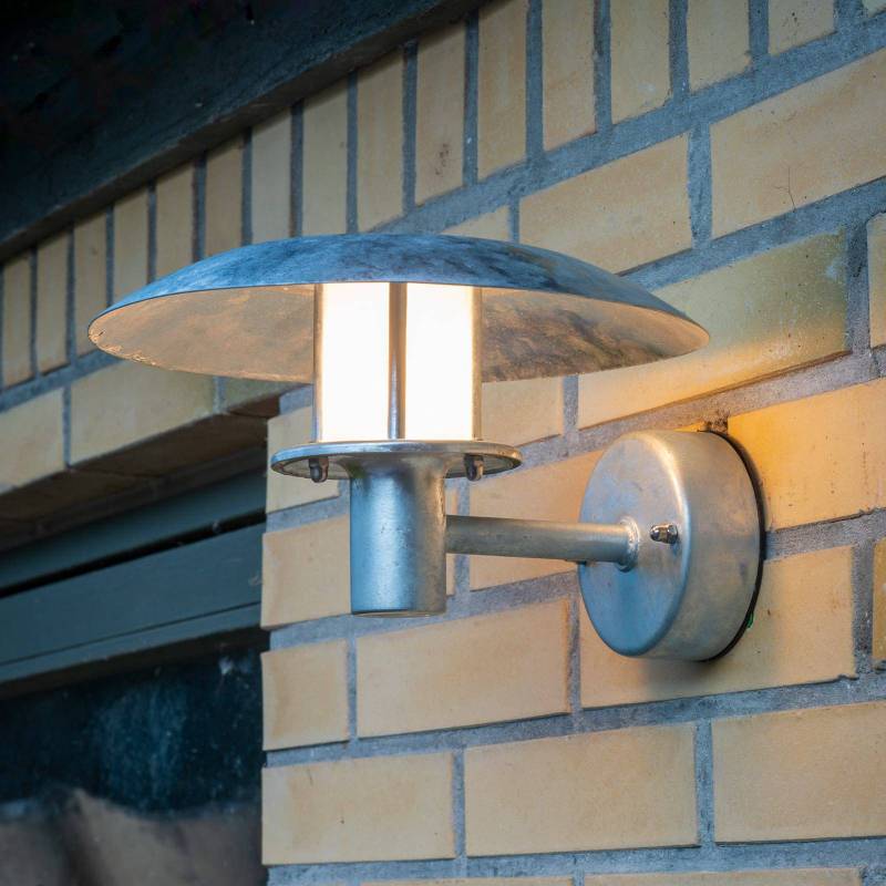 Dyberg Larsen Außenwandlampe Randers, galvanisiert, Ø 25 cm von Dyberg Larsen