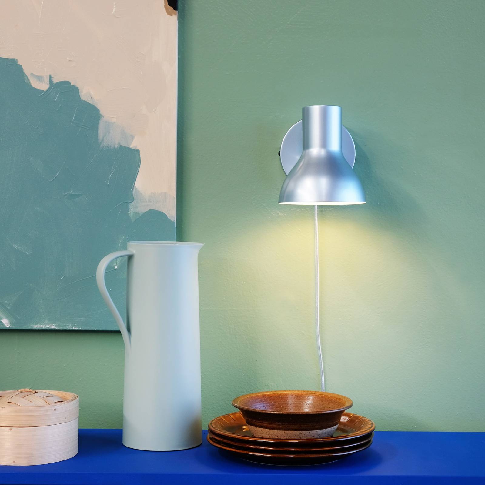 Dyberg Larsen Bob Wandlampe mit Metallfinish blau Dyberg Larsen Bob Wandlampe mit Metallfinish blau von Dyberg Larsen