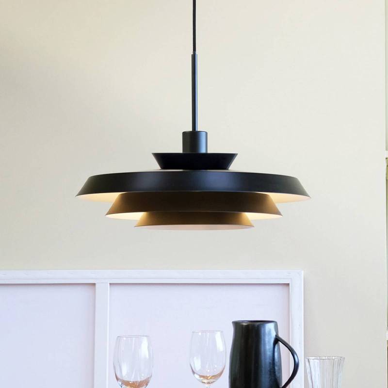 Dyberg Larsen Hängelampe DL44, schwarz, Metall, Ø 45 cm von Dyberg Larsen