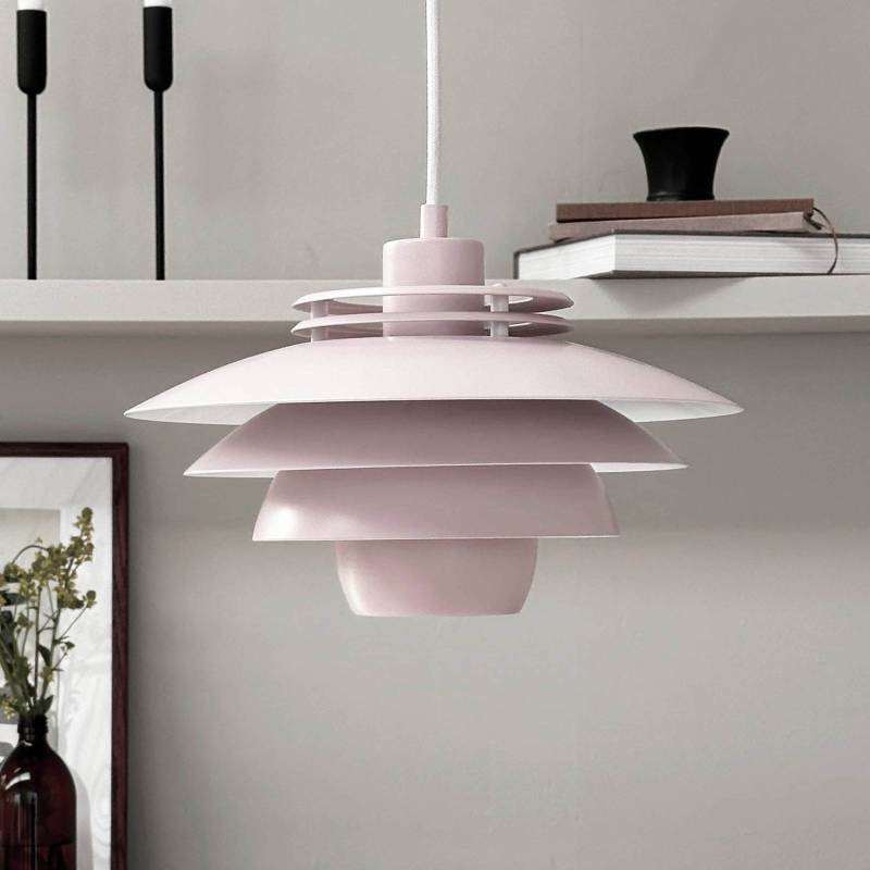 Dyberg Larsen Hängelampe Ejka mini, rosa, Ø 30 cm, Metall von Dyberg Larsen