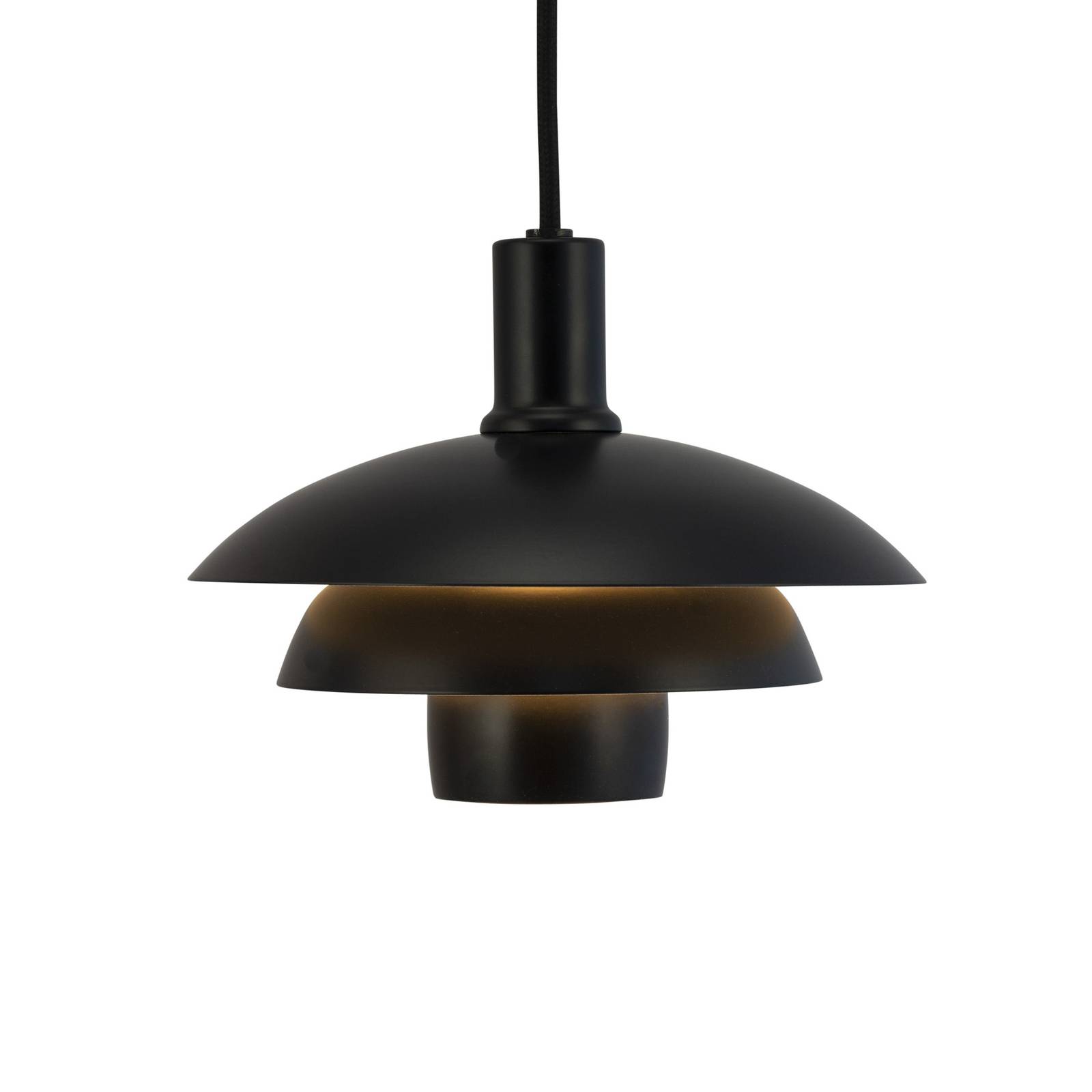 Dyberg Larsen Hängelampe Morph, schwarz, Ø 21 cm, Metall von Dyberg Larsen
