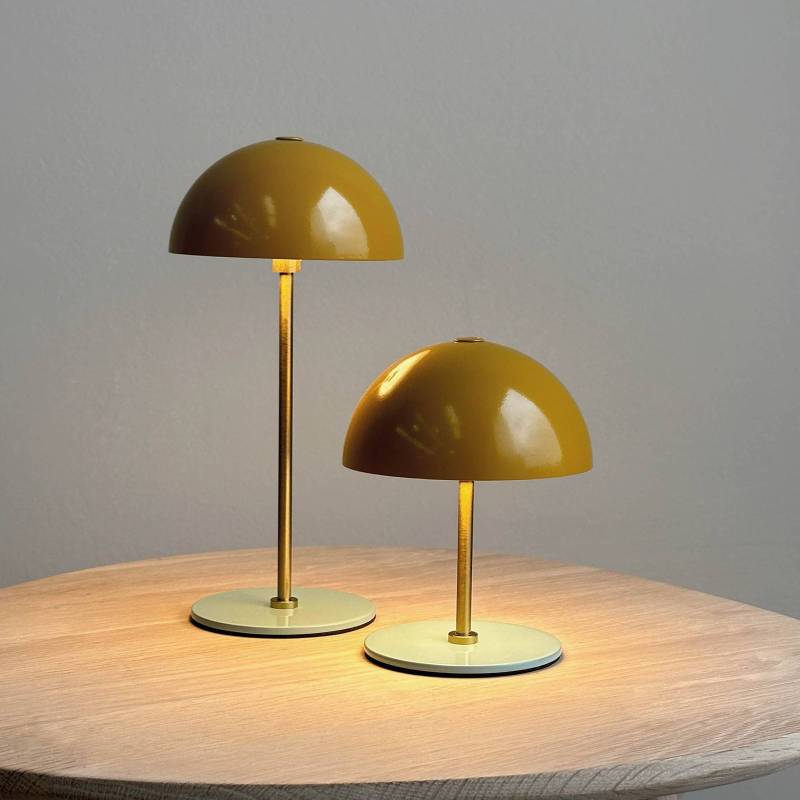 Dyberg Larsen LED-Akku-Tischlampe Along, curry, Höhe 20 cm von Dyberg Larsen