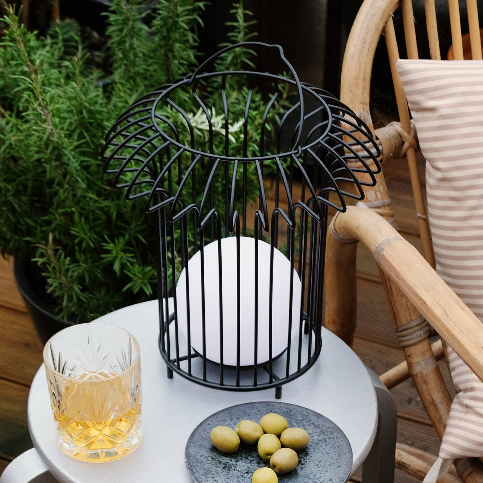 Dyberg Larsen LED-Akku-Tischlampe Basket, schwarz, Metall Dyberg Larsen LED-Akku-Tischlampe Basket, schwarz, Metall von Dyberg Larsen