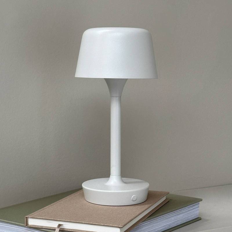 Dyberg Larsen LED-Akku-Tischlampe Flow, creme, Höhe 25 cm von Dyberg Larsen