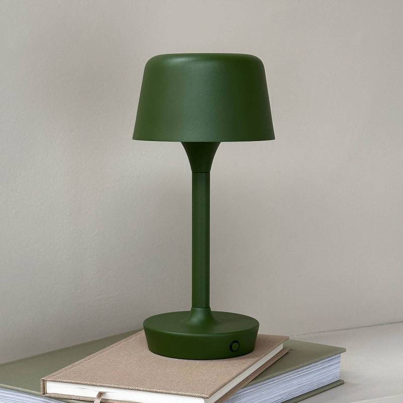 Dyberg Larsen LED-Akku-Tischlampe Flow, grün, Höhe 25 cm von Dyberg Larsen