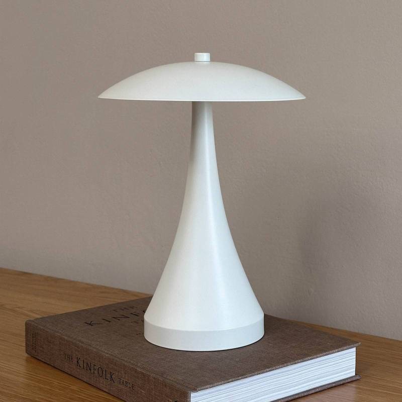 Dyberg Larsen LED-Akku-Tischlampe Vienna, creme, Höhe 28 cm von Dyberg Larsen