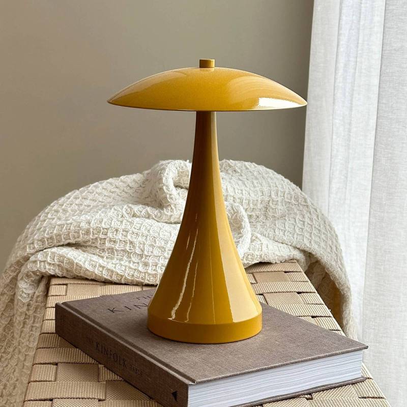 Dyberg Larsen LED-Akku-Tischlampe Vienna, curry, Höhe 28 cm von Dyberg Larsen