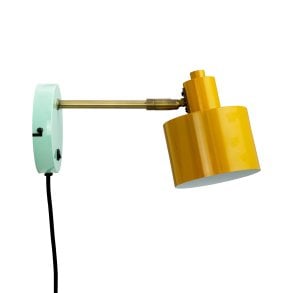 Dyberg-Larsen - Ocean Wall Light - Curry/Brass/Turquoise - 25 cm H x 20 cm W x 15 cm D von Dyberg-Larsen