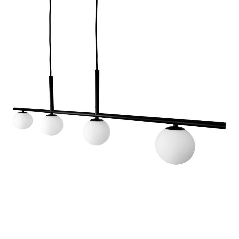 Dyberg Larsen Pendellampe Alice, schwarz, Metall, 4-flg. von Dyberg Larsen