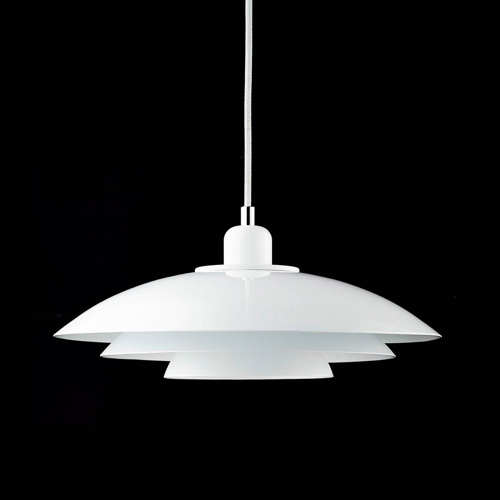 Dyberg Larsen Pendellampe Kaje, weiß, Ø 40 cm, Metall Dyberg Larsen Pendellampe Kaje, weiß, Ø 40 cm, Metall von Dyberg Larsen