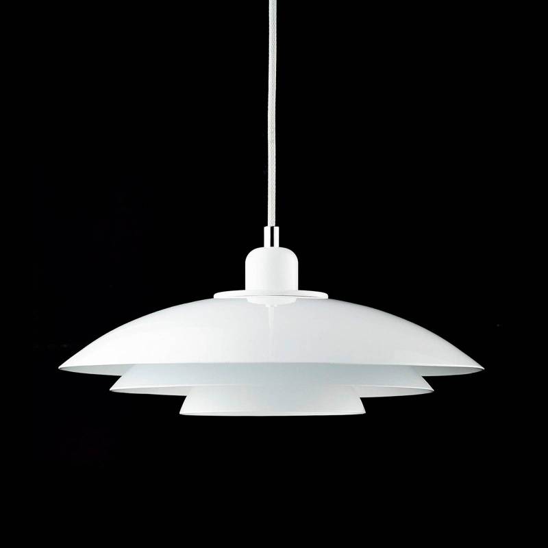 Dyberg Larsen Pendellampe Kaje, weiß, Ø 40 cm, Metall von Dyberg Larsen
