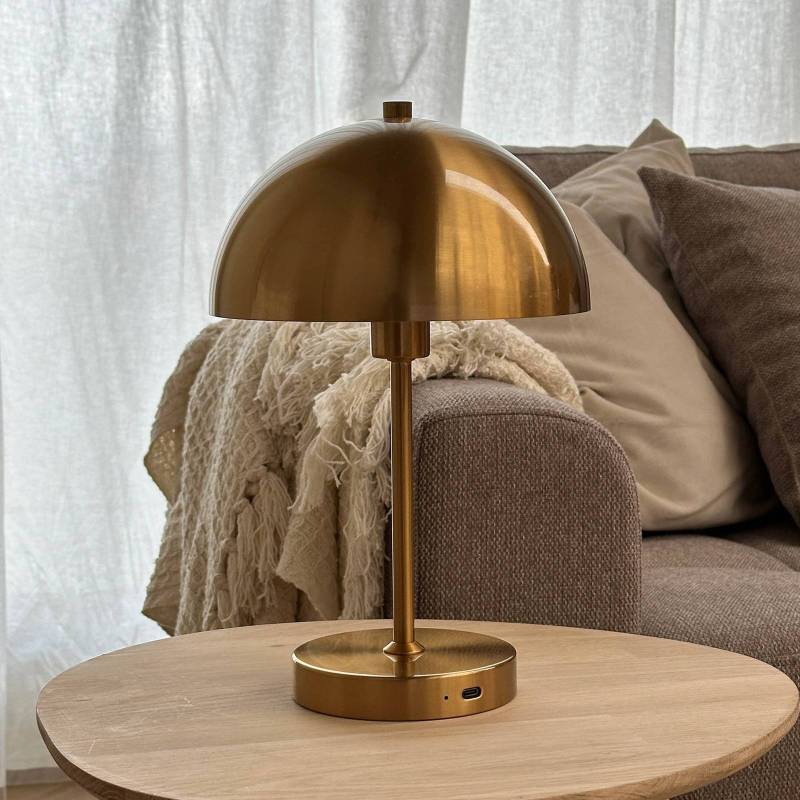 Dyberg Larsen Stockholm Akku-Tischlampe, messing antik von Dyberg Larsen