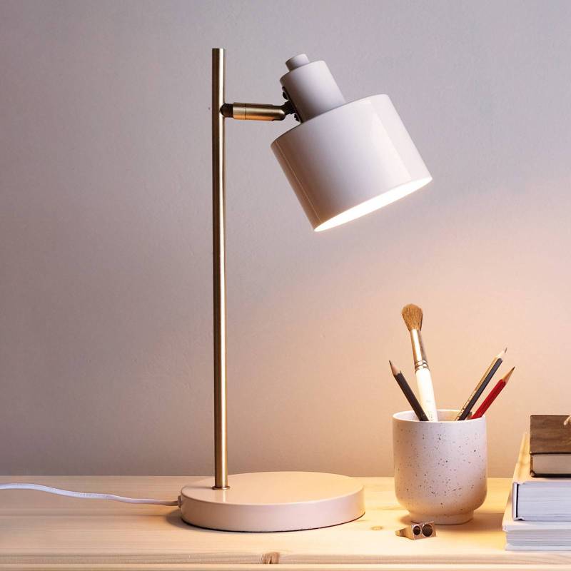 Dyberg Larsen Tischlampe Ocean, beige, Höhe 43 cm, Metall von Dyberg Larsen