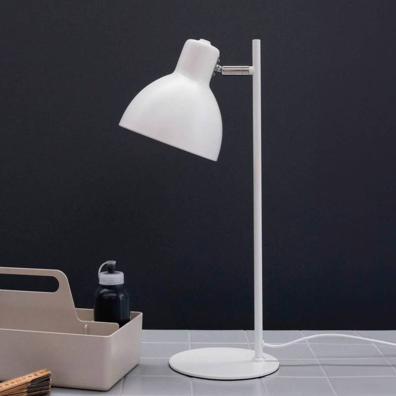 Dyberg Larsen Tischlampe Skagen, weiß, Höhe 50 cm, Metall von Dyberg Larsen