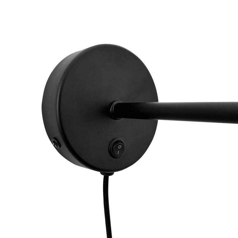 Dyberg Larsen Wandlampe Stoke, schwarz, Ø 20 cm, Metall von Dyberg Larsen