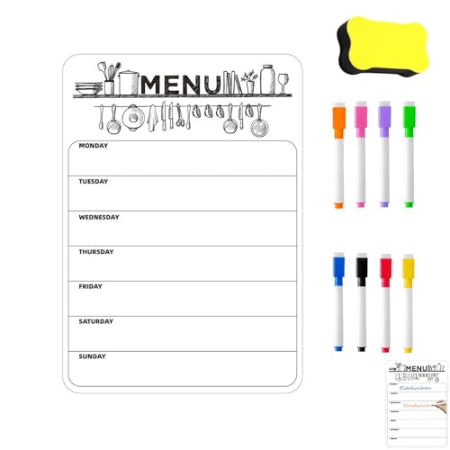 10-teiliges Set Magnettafel Kühlschrank Mit Farbigem Marker Stift Wochenplaner Magnetisch Essensplaner Woche Abwischbar Magnetisch Whiteboard Wochenplaner Magnetisch für Den To Do Liste Abwischbar 10-teiliges Set Magnettafel Kühlschrank Mit Farbigem Marker Stift Wochenplaner Magnetisch Essensplaner Woche Abwischbar Magnetisch Whiteboard Wochenplaner Magnetisch für Den To Do Liste Abwischbar von Dycjotyl