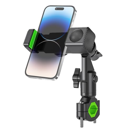 Dyeulget Fahrrad-Handyhalterung – 360 Grad drehbare Smartphone-Halterung für Motorrad, Motorradhalterung, Fahrradzubehör mit integriertem Kompass von Dyeulget