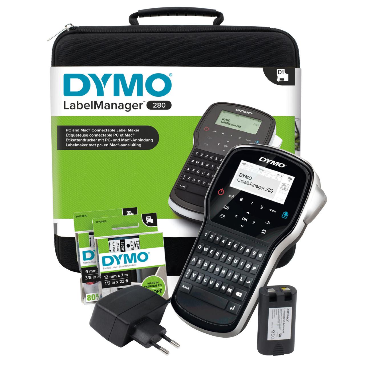 DYMO® LabelManager™ 280 Beschriftungsgerät KofferSet - QWERTZ-Tastatur KofferSet von Dymo