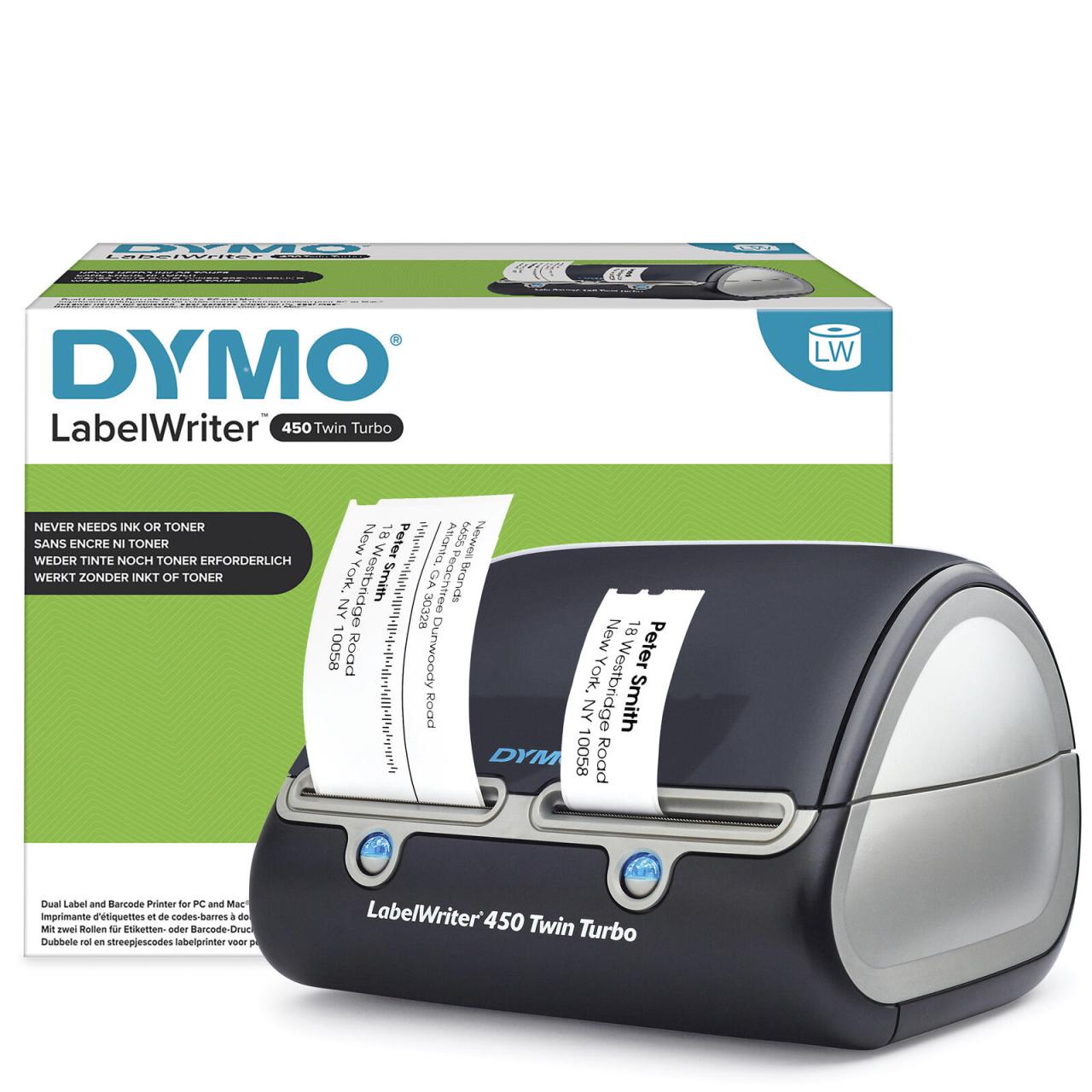 DYMO® LabelWriter 450 twin turbo, Etikettendrucker mit 2 Druckwerken für Etik... von Dymo